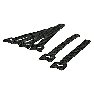 Voltomat Klittenbandstrips (Zwart, 22 x 1,2 x 135 mm, 6 stk.)