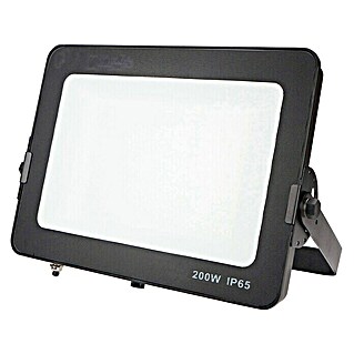 Proyector LED FLHAK (200 W, Color de luz: Blanco frío, IP65, Negro)