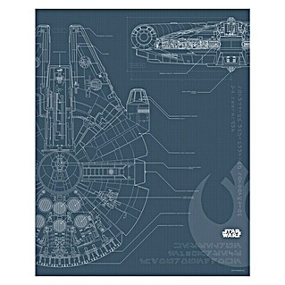Komar Star Wars Poster Blueprint Falcon (Disney, B x H: 50 x 70 cm)