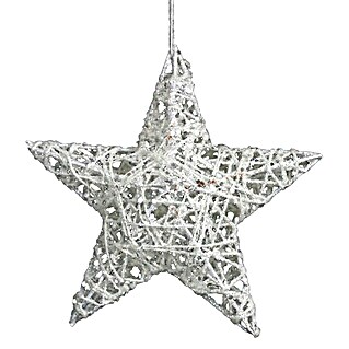 Ukrasi za božićno drvce Zvijezda (Bijele boje, Žica, Kutno)