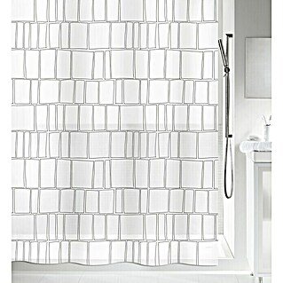 Spirella Cortina de baño Peva Construct (An x Al: 180 x 200 cm, Transparente)