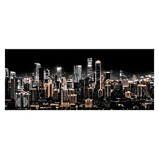 Glasbild Shining City (Shining City, B x H: 125 x 50 cm)
