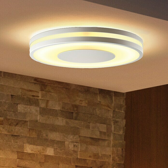Philips Hue LED-Deckenleuchte rund (27 W, Weiß, Ø x H: 34,8 x 5,1 cm)