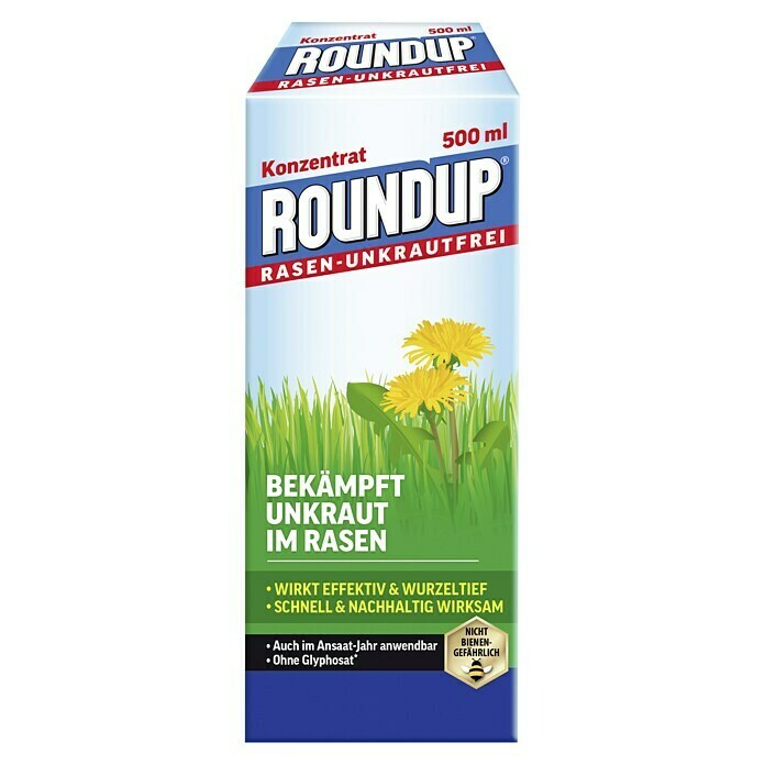 Roundup Unkrautvernichter Rasen-Unkrautfrei (Glyphosatfrei, 500 ml)