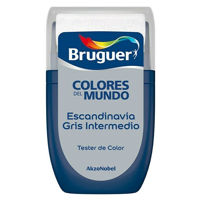 Bruguer Colores del Mundo Tester de pintura Escandinavia gris intermedio (30 ml, Mate)