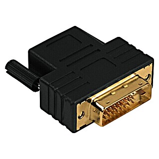 Hama HDMI-Adapter (Schwarz, DVI-D-Dual-Link-Stecker, Vergoldete Kontakte)