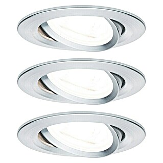 Paulmann LED-Einbauleuchte Nova (6,5 W, Aluminium, Warmweiß, 3 Stk.)
