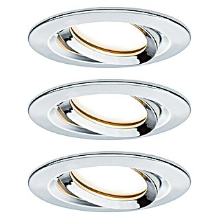 Paulmann LED-Einbauleuchten-Set Nova Plus (6,8 W, Chrom, 3 Stk., Warmweiß)