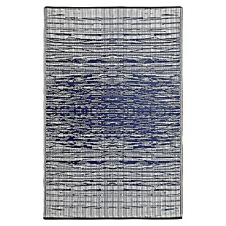 Flachgewebeteppich Pipetus (Blau/Weiß, 150 x 100 cm, 100 % recycelter Kunststoff)