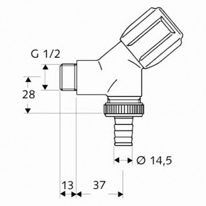 Schell Geräteanschlussventil (½″/¾″, Verchromt)