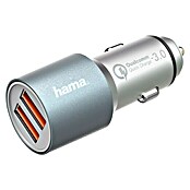 Hama USB-Kfz-Ladegerät (Silber, 2-fach, USB-A-Kupplung, Zigarettenanzünder-Stecker (SAE J563))