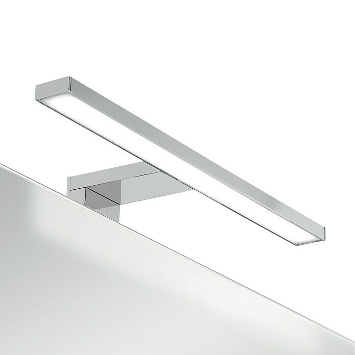 Riva LED-Spiegelschrank (B x H: 60 x 60 cm, Mit Beleuchtung, Spanplatte, Weiß)