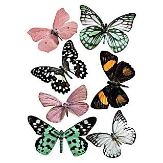 Adhesivos decorativos 3D Mariposas Bucólicas (Mariposas, Multicolor)