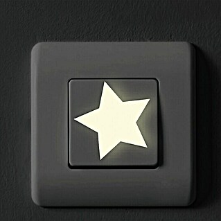 Adhesivos decorativos luminosos estrellas (Motivo decorativo, Amarillo)