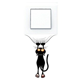 Adhesivos decorativos (Gatos, Negro, 18,5 x 15 cm)
