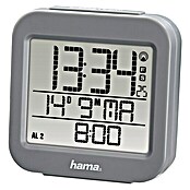 Hama Funkwecker RC 130 (Digitales Display, Batteriebetrieben, Grau, 7,8 x 3 x 7,8 cm)