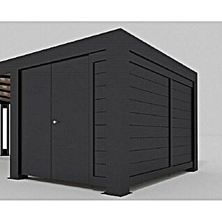 Abson Cubus Gerätehaus (L x B x H: 370 x 230 x 270 cm, Wandstärke: 19 mm, Passend für: Abson Cubus Carport)
