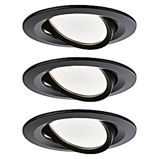 Paulmann LED-Einbauleuchte Nova (Schwarz, 6,5 W, Durchmesser: 84 mm)