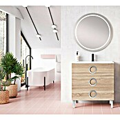 Camargue Mueble de lavabo Moon (L x An x Al: 45 x 80 x 85 cm, Roble, Mate)