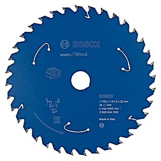 Bosch Kreissägeblatt Expert for Wood (Durchmesser: 165 mm, Bohrung: 20 mm, 36 Zähne)