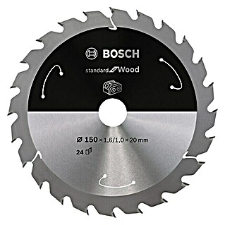 Bosch Kreissägeblatt Standard for Wood (Durchmesser: 150 mm, Bohrung: 20 mm, 24 Zähne)
