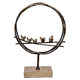 Dekoring Vogel (Bronze, Metall, Durchmesser: 26,5 cm)
