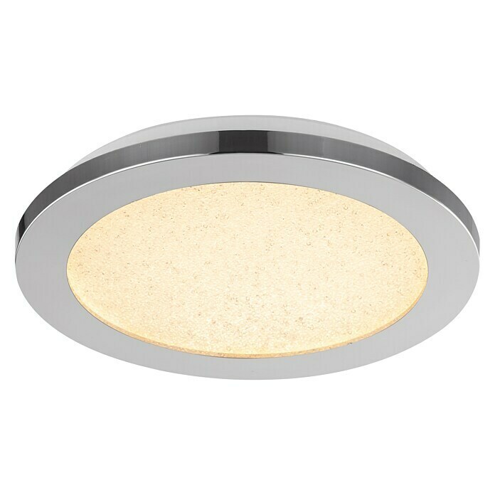 Globo LED-Deckenleuchte rund Simly (12 W, Chrom, Ø x H: 22,5 x 3 cm)
