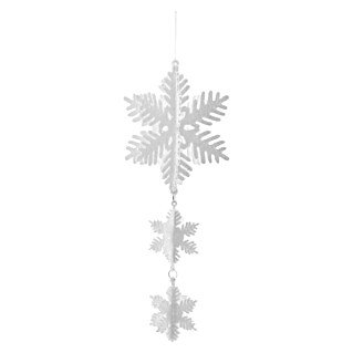 Ukrasi za božićno drvce Pahuljica (Bijele boje, Plastika)