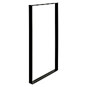 Pata para muebles rectangular (L x An x Al: 38,5 x 4 x 85 cm, Capacidad de carga: 150 kg, Negro)