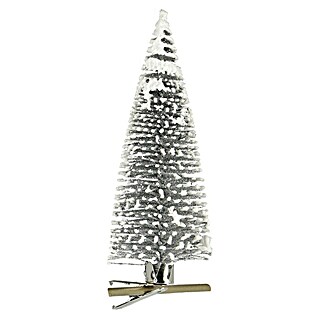 Dekoelement Mini Baum mit Clip (Silber, Kunststoff, Höhe: 13 cm)