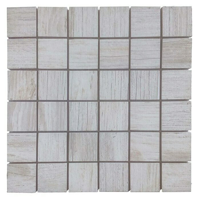 Baldosa de mosaico Forest (29 x 29 cm, Blanco)