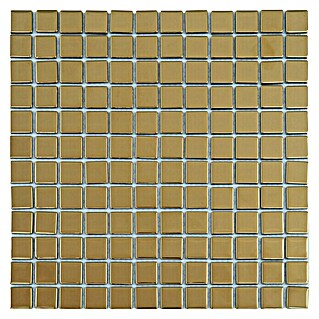 Baldosa de mosaico Elegance (30 x 30 cm, Oro)