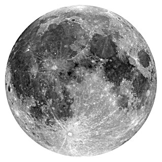 Komar Dots Fototapete rund Moon (Durchmesser: 125 cm, Selbstklebefolie)