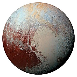 Komar Dots Fototapete rund Pluto (125 cm, Selbstklebend)