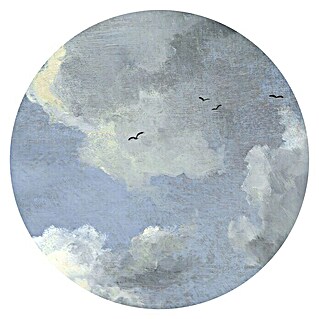 Komar Dots Fototapete rund Simply Sky (125 cm, Selbstklebend)
