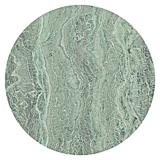 Komar Dots Fototapete rund Green Marble (125 cm, Selbstklebend)