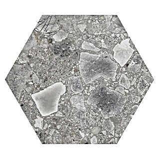 Feinsteinzeugfliese Hexagon Iseo Natural (22 x 25 cm, Grau, Matt)