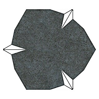 Feinsteinzeugfliese Hexagon Stella Night (22 x 25 cm, Grau/Weiß, Matt)