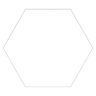 Feinsteinzeugfliese Hexagon Basic White (22 x 25 cm, Weiß, Matt)