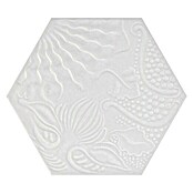 Feinsteinzeugfliese Hexagon Gaudi White (25 x 22 cm, Weiß, Glasiert)
