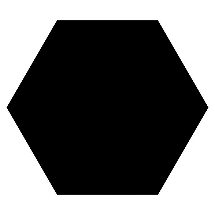 Feinsteinzeugfliese Hexagon Basic Black 