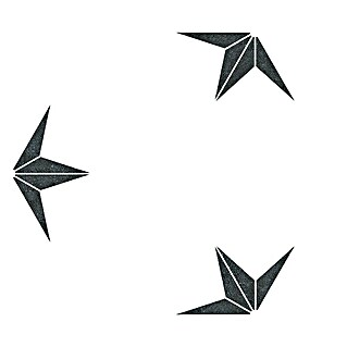 Feinsteinzeugfliese Hexagon Stella Nero (22 x 25 cm, Weiß/Schwarz, Matt)