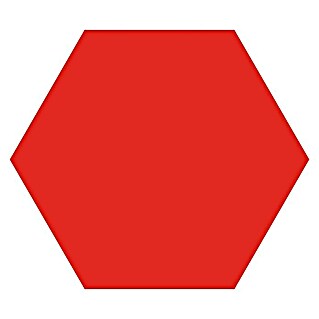 Feinsteinzeugfliese Hexagon Basic Red (22 x 25 cm, Rot, Matt)