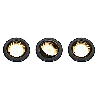 Tween Light Set de focos LED empotrables (9 W, Negro, 3 ud., Blanco cálido)