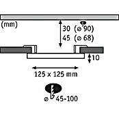 Paulmann LED-Panel Veluna VariFit (8,5 W, Satin, L x B x H: 12,5 x 12,5 x 3,1 cm)
