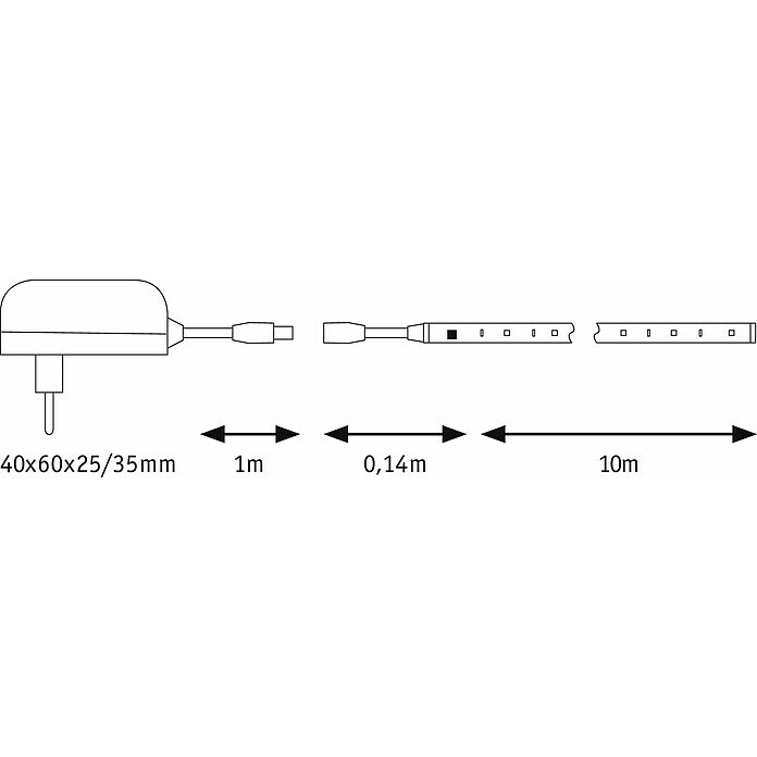 Paulmann Led-strip (10 m, RGBW, 17 W)