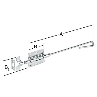 Vormann Schieberiegel (Länge: 500 mm, Stahl)