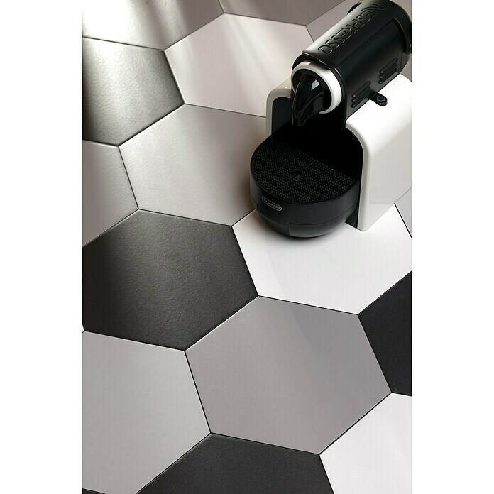 Feinsteinzeugfliese Hexagon Basic Grey (25 x 22 cm, Grau, Glasiert)