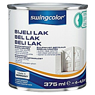 swingcolor Bijeli lak (375 ml, Svilenkasti mat)