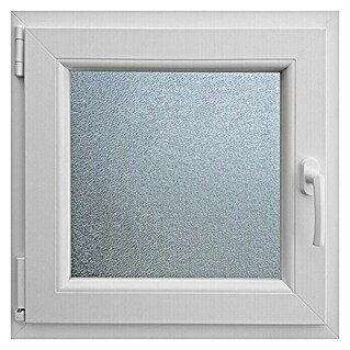 PVC prozor s kvakom, ornament (Š x V: 60 x 60 cm, DIN lijevo, Bijele boje)